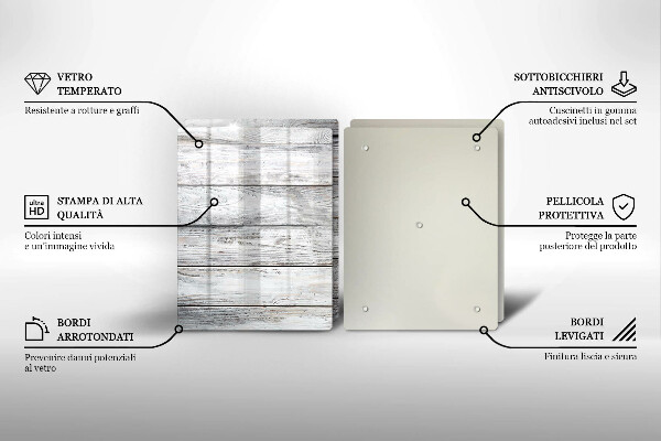 Kitchen worktop protector Bright wooden boards