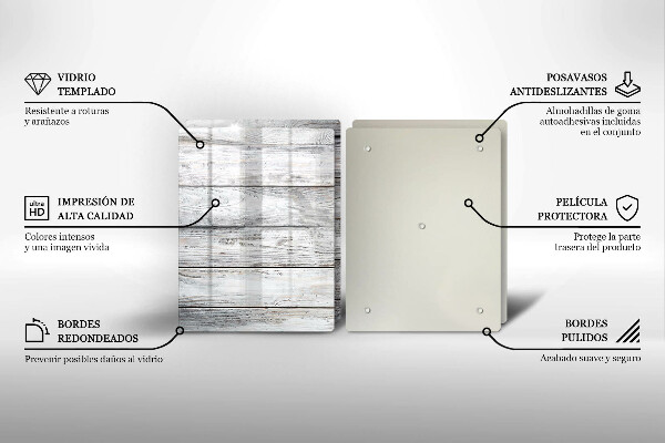 Kitchen worktop protector Bright wooden boards