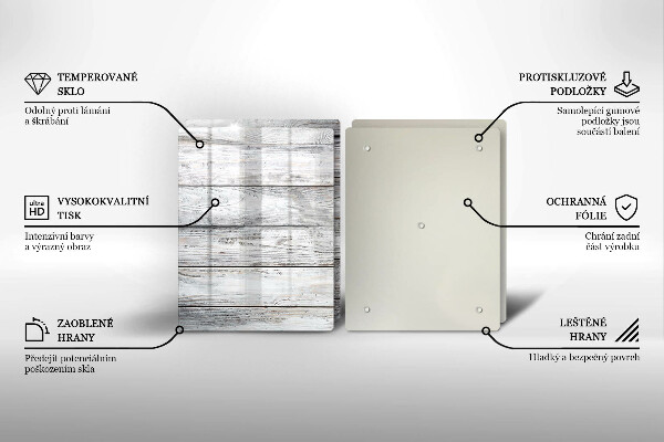 Kitchen worktop protector Bright wooden boards