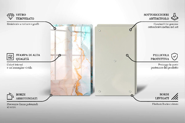 Kitchen worktop protector Marble abstraction