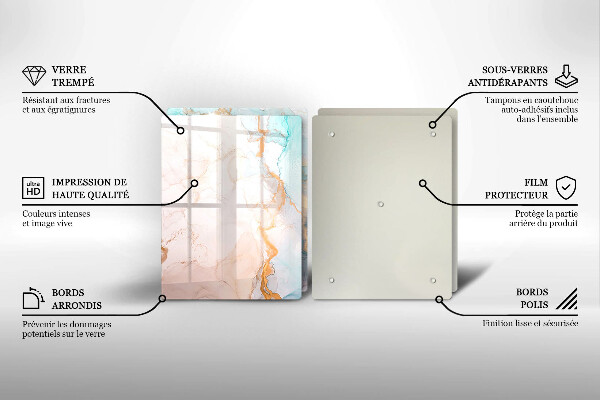 Kitchen worktop protector Marble abstraction