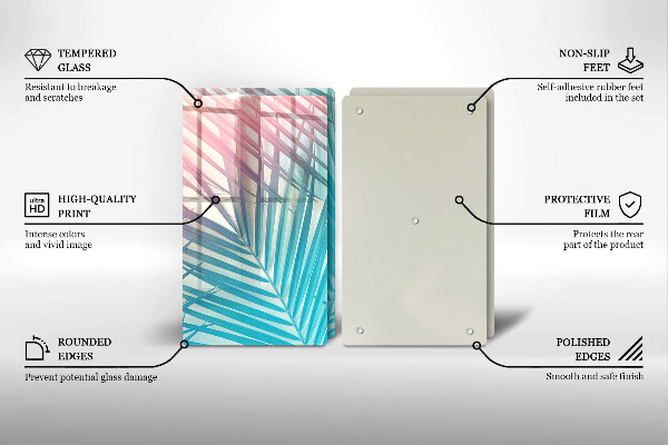 Kitchen worktop protector Pastel leaves