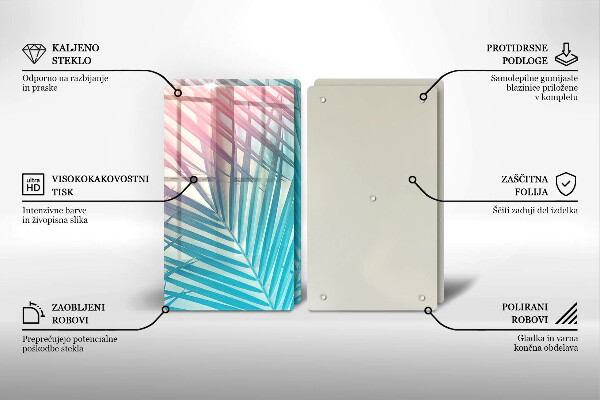 Kitchen worktop protector Pastel leaves