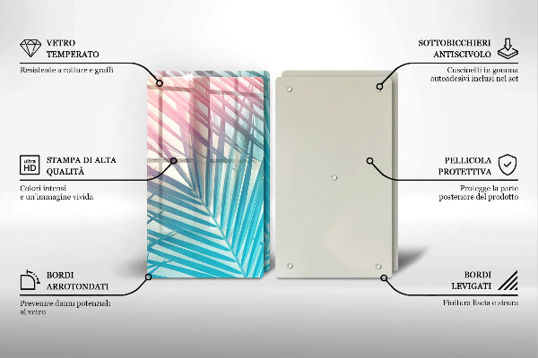 Kitchen worktop protector Pastel leaves