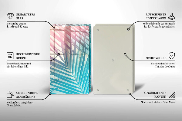 Kitchen worktop protector Pastel leaves