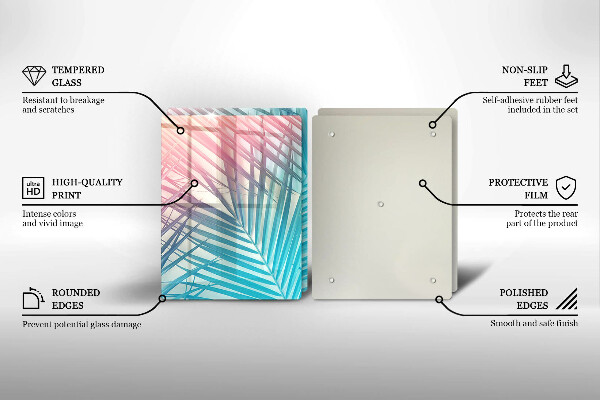 Kitchen worktop protector Pastel leaves