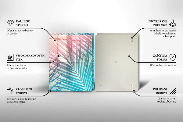 Kitchen worktop protector Pastel leaves