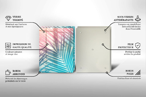 Kitchen worktop protector Pastel leaves