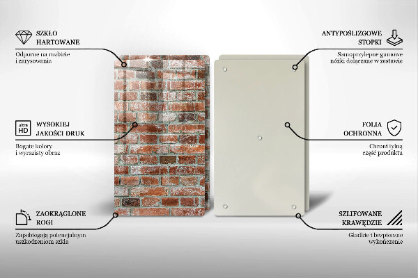 Kitchen worktop protector Old bricks wall