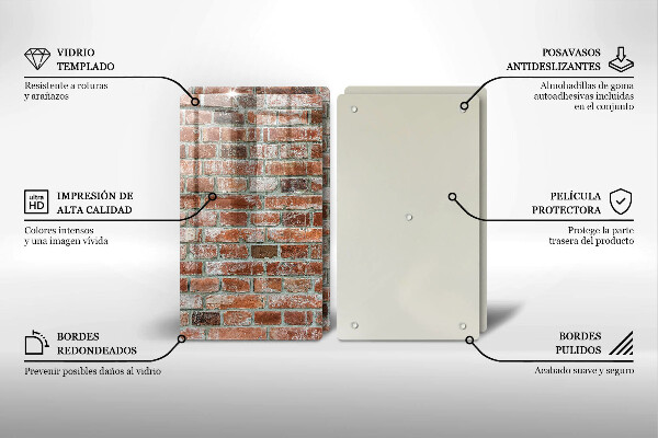 Kitchen worktop protector Old bricks wall