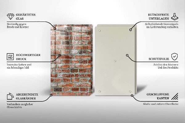 Kitchen worktop protector Old bricks wall