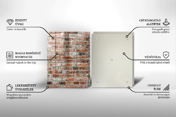 Kitchen worktop protector Old bricks wall