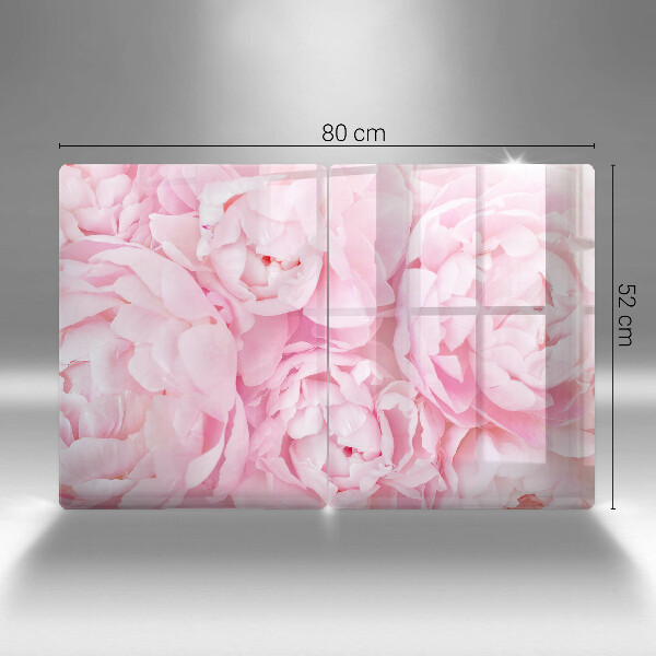 Kitchen worktop saver Delicate peonies