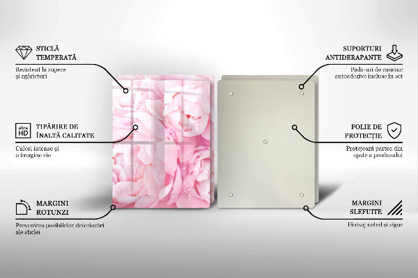 Kitchen worktop saver Delicate peonies