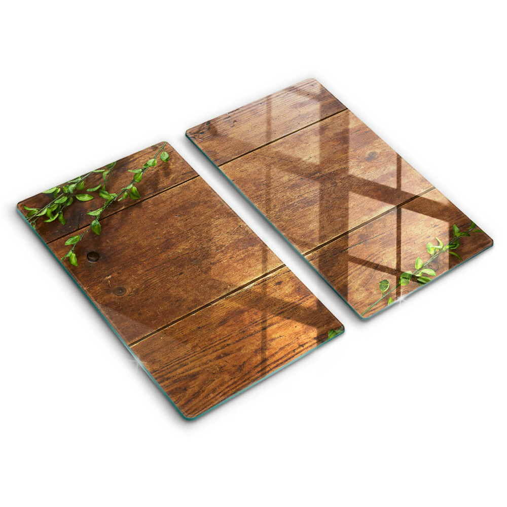 Kitchen worktop saver Wooden boards and leaves
