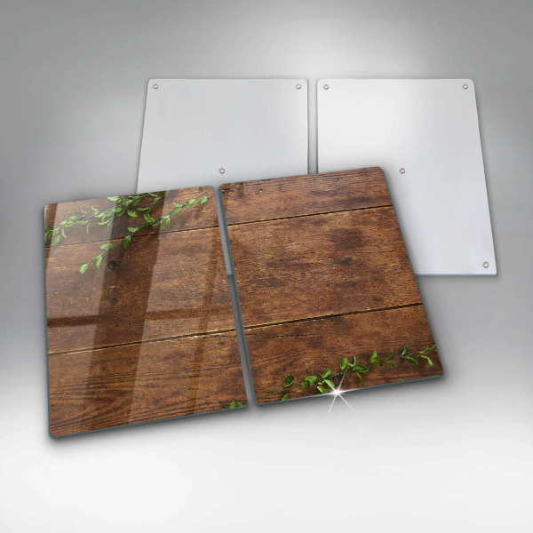 Kitchen worktop saver Wooden boards and leaves