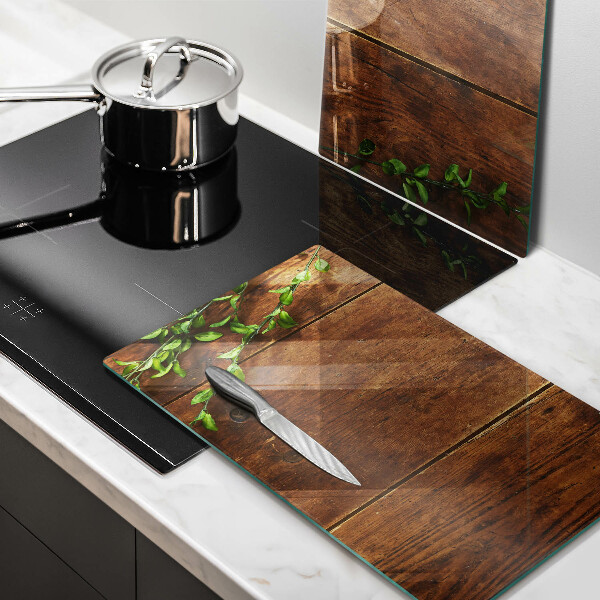Kitchen worktop saver Wooden boards and leaves