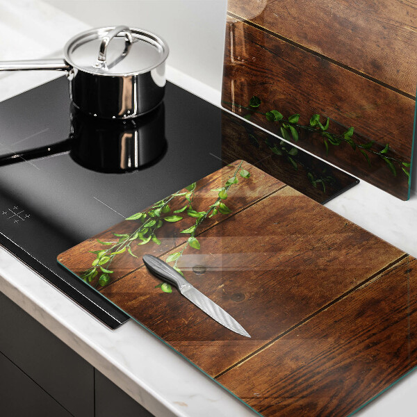 Kitchen worktop saver Wooden boards and leaves