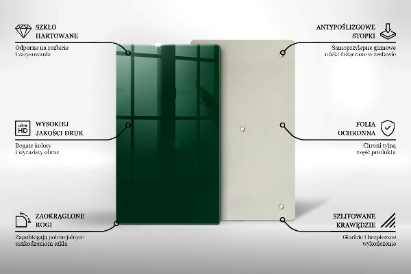Glass worktop saver Green color