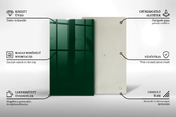Glass worktop saver Green color