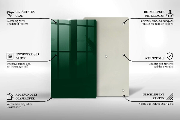 Glass worktop saver Green color