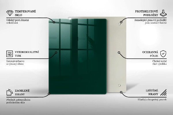 Glass worktop saver Green color