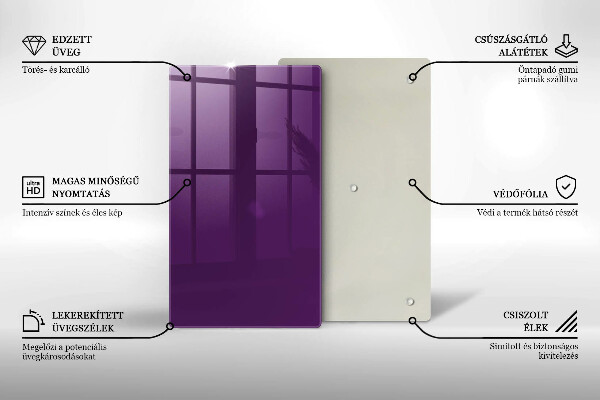 Glass worktop saver Violet colour