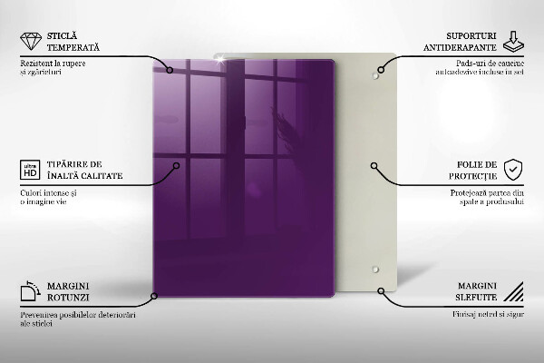 Glass worktop saver Violet colour