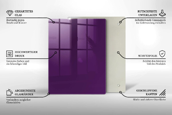 Glass worktop saver Violet colour