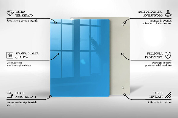 Glass worktop saver Blue color