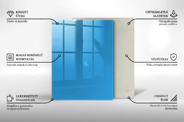 Glass worktop saver Blue color