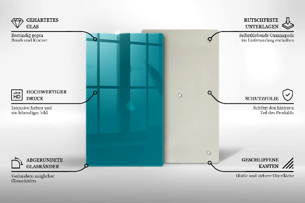 Glass worktop saver Turquoise