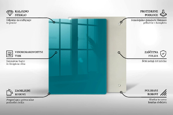 Glass worktop saver Turquoise