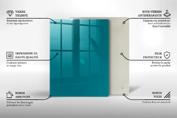 Glass worktop saver Turquoise