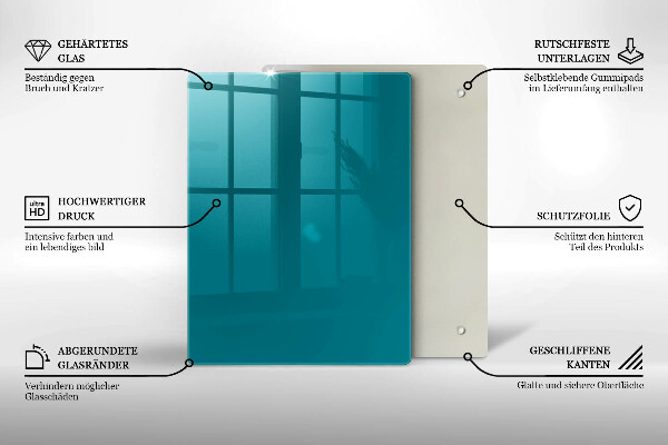 Glass worktop saver Turquoise