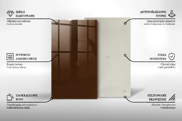 Glass worktop saver Brown color