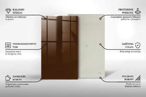 Glass worktop saver Brown color