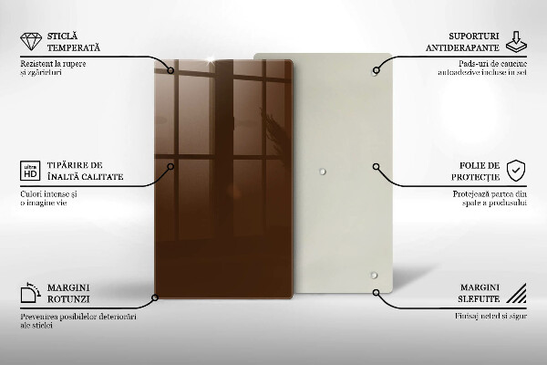 Glass worktop saver Brown color