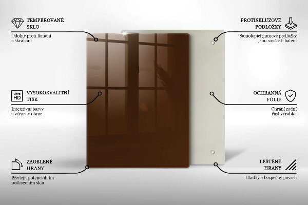Glass worktop saver Brown color