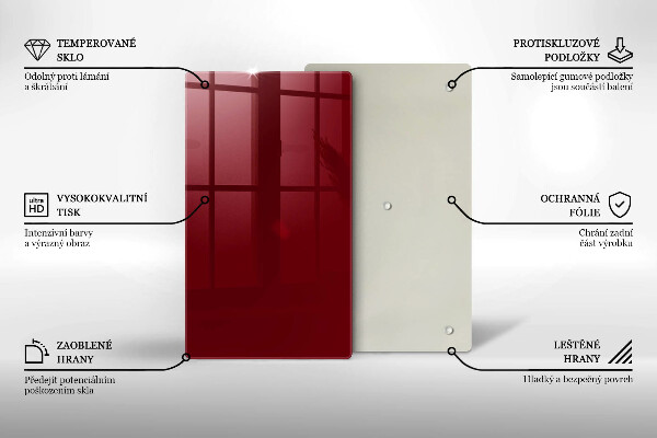 Glass worktop saver Burgundy