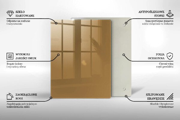 Glass worktop saver Beige colour