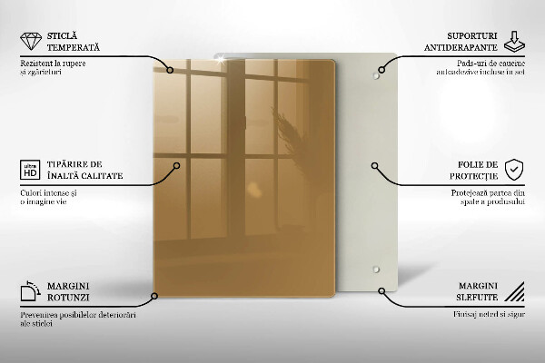 Glass worktop saver Beige colour