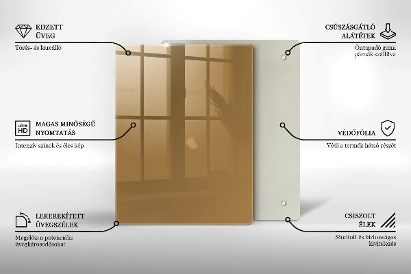 Glass worktop saver Beige colour