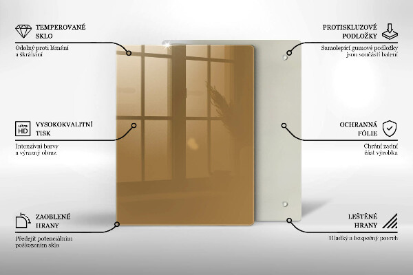 Glass worktop saver Beige colour