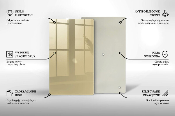 Glass worktop saver Beige colour