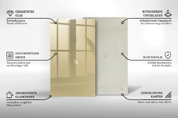 Glass worktop saver Beige colour