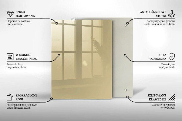 Glass worktop saver Beige colour