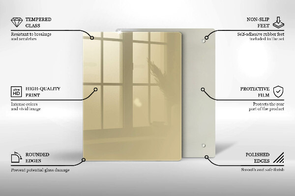 Glass worktop saver Beige colour