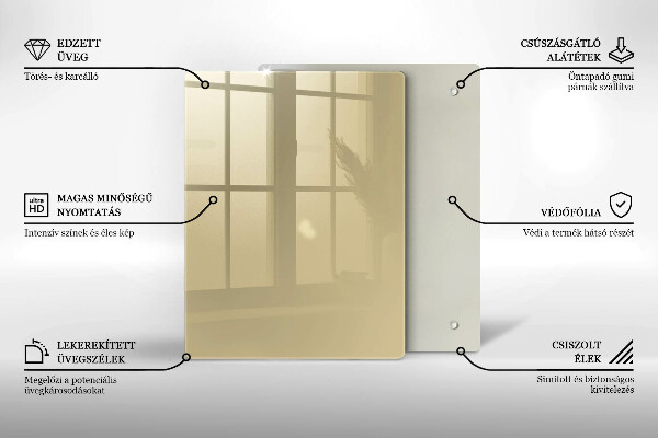 Glass worktop saver Beige colour