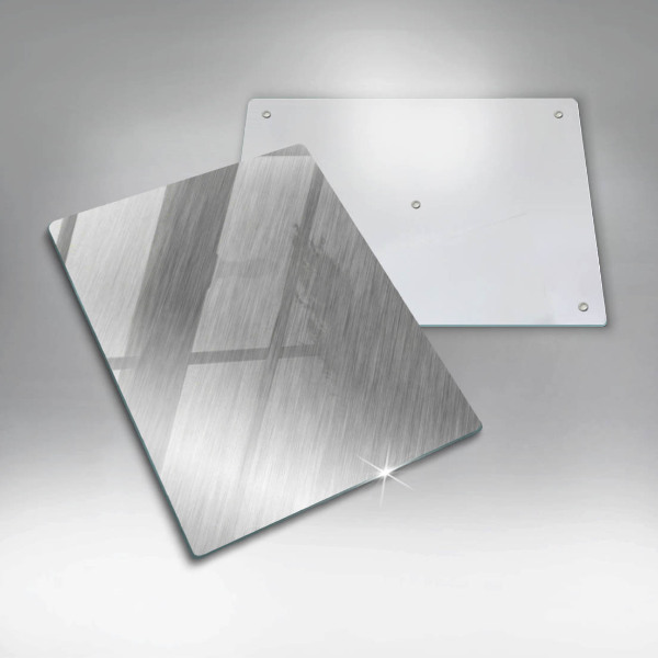 Glass worktop saver Metal texture background